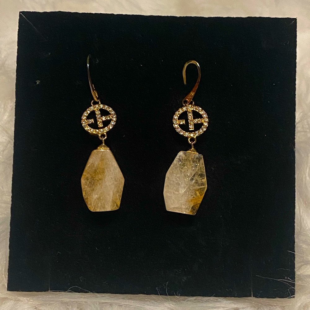 Emporio Armani Stone gold earrings